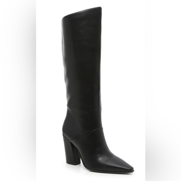 JLO Women’s Black Faux Leather Boots - Picture 1 of 8